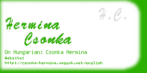 hermina csonka business card